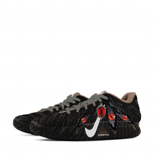 [ CUSTOM ] Ja 3 Morant III Ember Eye Thorns Heart Black/Smoke Grey